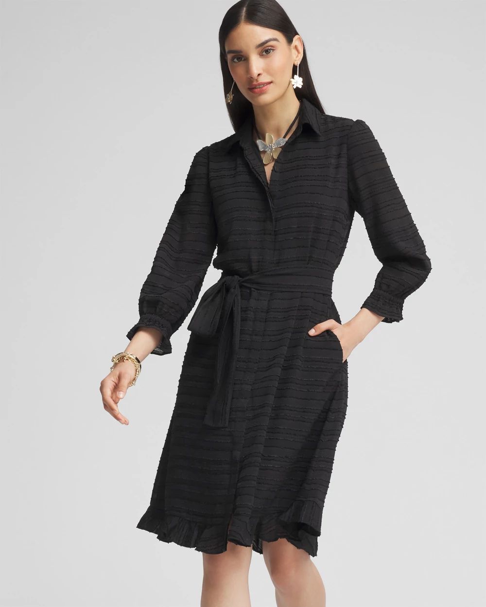韓国ブランド通販サイト Hem Ruffle Shirt Chico's | Dress ワンピース